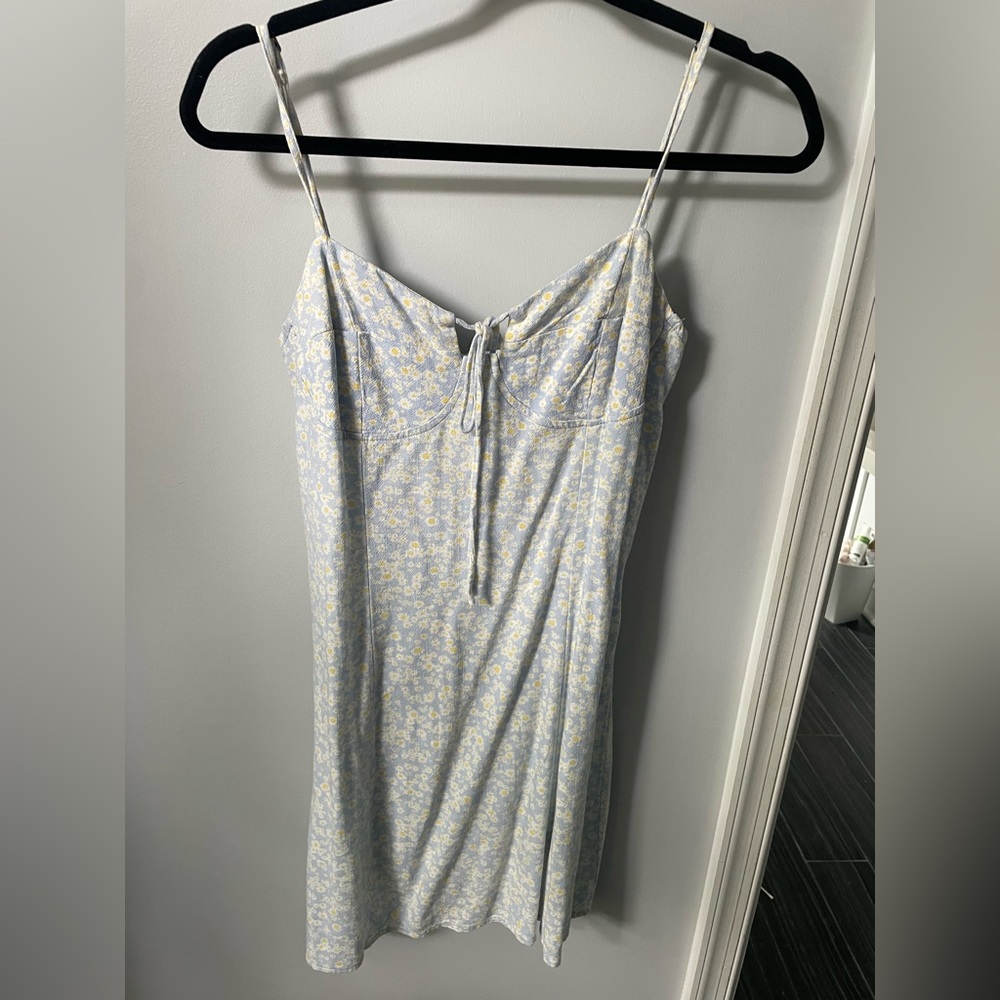 Blue floral dress